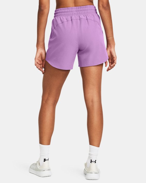 Shorts tejidos de 13 cm UA Flex para mujer, Purple, pdpMainDesktop image number 1